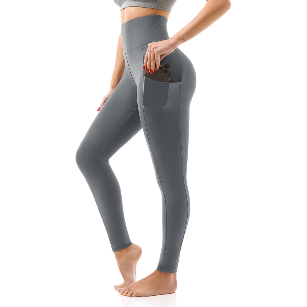 SINOPHANT High Waisted Leggings with Pockets Women, Full Length Capri Buttery Soft Stretchy Yoga Pants
